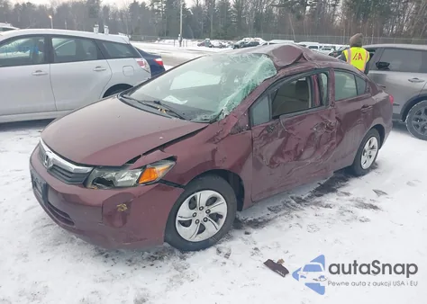 2012 Honda Civic Lx from USA, damaged, VIN JHMFB2F55CS002966